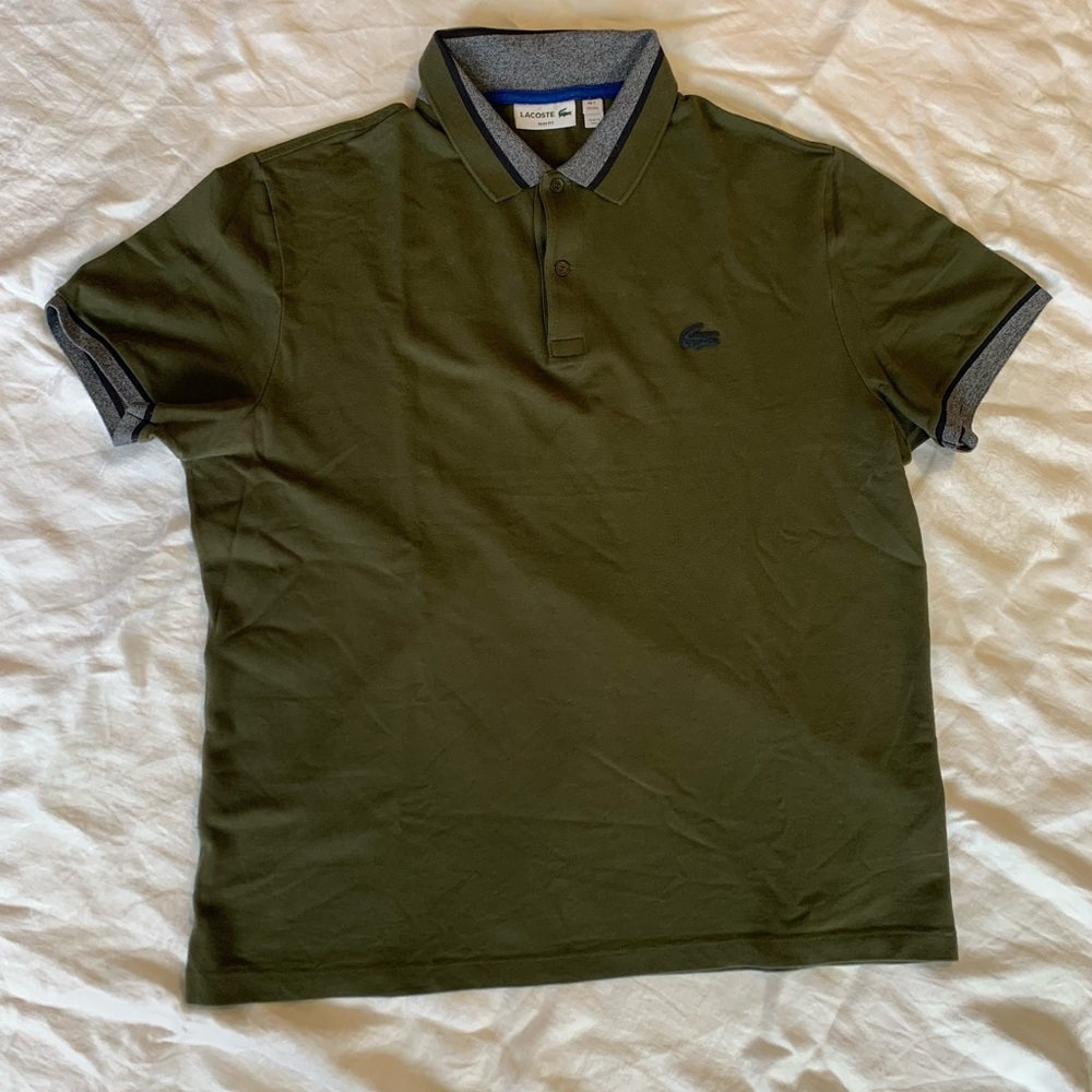 Lacoste Men's Green Polo Shirt